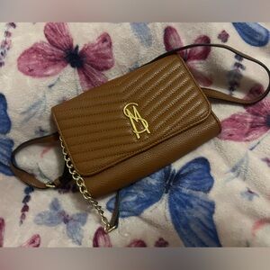 Steve Madden Brown Leather Crossbody Bag YSL style